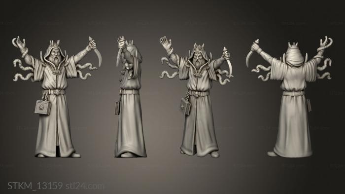 Статуэтки герои, монстры и демоны (Остатки Века Дракона Элдрича rmn, STKM_13159) 3D модель для ЧПУ станка