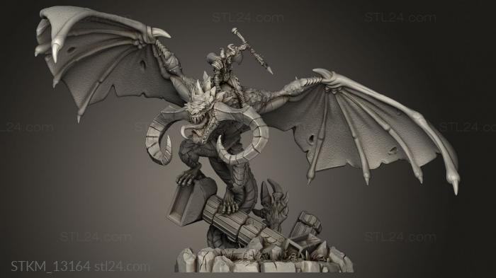 Статуэтки герои, монстры и демоны (Укротитель Драконов, STKM_13164) 3D модель для ЧПУ станка