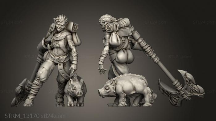 Figurines heroes, monsters and demons (Foundlings Young Baby Boar, STKM_13170) 3D models for cnc
