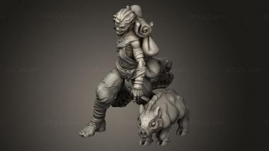 Figurines heroes, monsters and demons (Foundlings Young Baby Boar, STKM_13170) 3D models for cnc