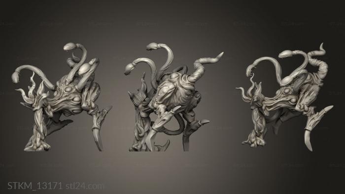 Figurines heroes, monsters and demons (Draco Eldritch Century Tyrant and Raptors monsters mon ec, STKM_13171) 3D models for cnc