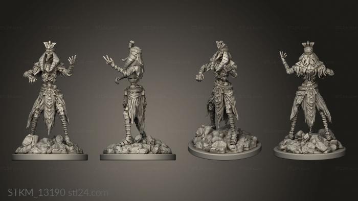 Figurines heroes, monsters and demons (Egyptian Mummy Warrior, STKM_13190) 3D models for cnc