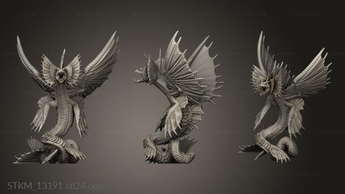 Figurines heroes, monsters and demons (EPIC Aquatic Dragon, STKM_13191) 3D models for cnc