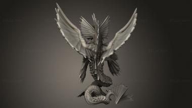 Figurines heroes, monsters and demons (EPIC Aquatic Dragon, STKM_13191) 3D models for cnc