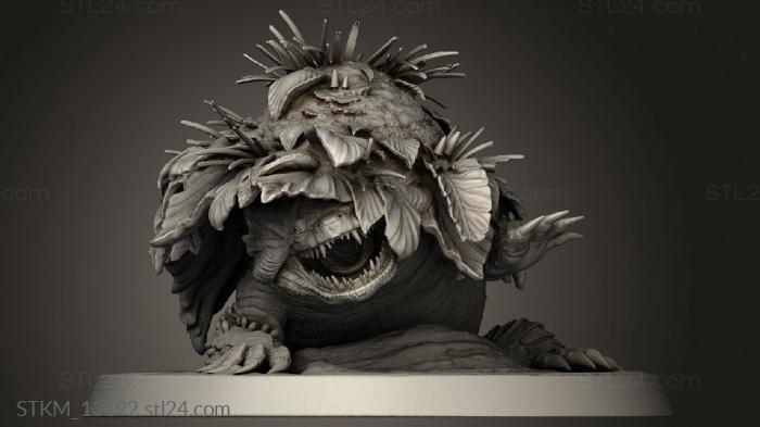 Figurines heroes, monsters and demons (Elder Terrasaur angry back, STKM_13192) 3D models for cnc