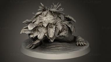 Figurines heroes, monsters and demons (Elder Terrasaur angry back, STKM_13192) 3D models for cnc