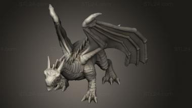 Figurines heroes, monsters and demons (Dragon from Stouthearted Heroes, STKM_13196) 3D models for cnc