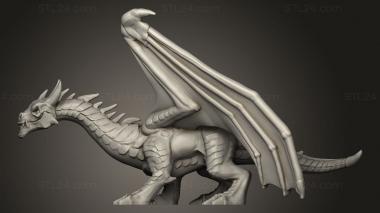 Figurines heroes, monsters and demons (Dragon from Stouthearted Heroes, STKM_13196) 3D models for cnc