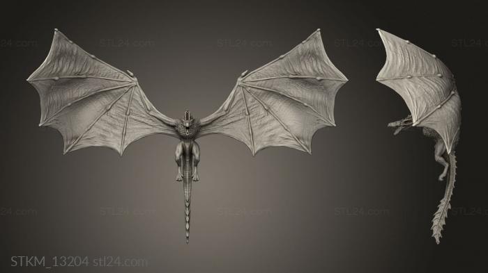 Статуэтки герои, монстры и демоны (Лампа дракона Маленькая живая, STKM_13204) 3D модель для ЧПУ станка