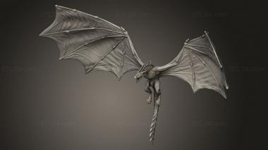 Figurines heroes, monsters and demons (Dragon lamp Small live, STKM_13204) 3D models for cnc