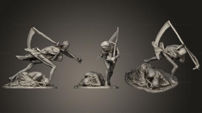 Статуэтки герои, монстры и демоны (Смерть и мать, STKM_1321) 3D модель для ЧПУ станка
