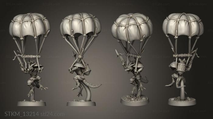 Figurines heroes, monsters and demons (Dragon War Kobold Paratroopers Para, STKM_13214) 3D models for cnc