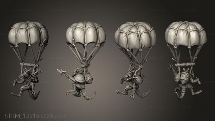 Figurines heroes, monsters and demons (Dragon War Kobold Paratroopers Para CB, STKM_13215) 3D models for cnc
