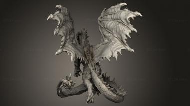 Figurines heroes, monsters and demons (Dragons The Red Moon Baastherox, STKM_13229) 3D models for cnc