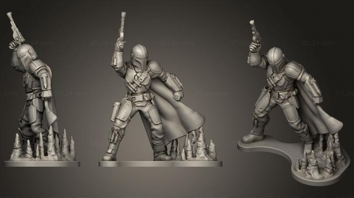 Figurines heroes, monsters and demons (The Mandalorian Remix For Silk Filament, STKM_1323) 3D models for cnc
