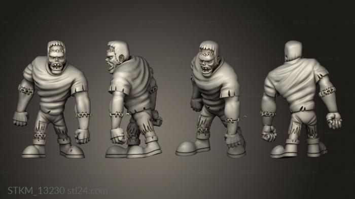 Figurines heroes, monsters and demons (Cross Lances Halloween Hellraisers Blood Bowl franco, STKM_13230) 3D models for cnc