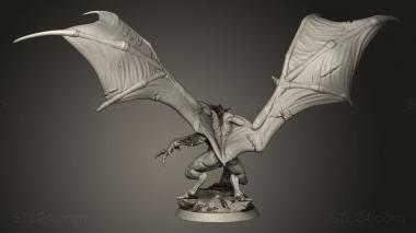 Figurines heroes, monsters and demons (Flying Vampires Vampire Crouch, STKM_13245) 3D models for cnc