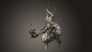 Figurines heroes, monsters and demons (Fire troll, STKM_13246) 3D models for cnc