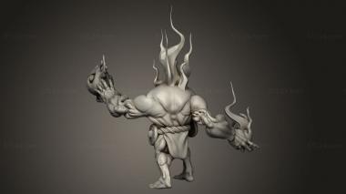 Figurines heroes, monsters and demons (Fire troll, STKM_13246) 3D models for cnc