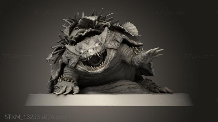 Figurines heroes, monsters and demons (Elder Terrasaur angry back, STKM_13253) 3D models for cnc