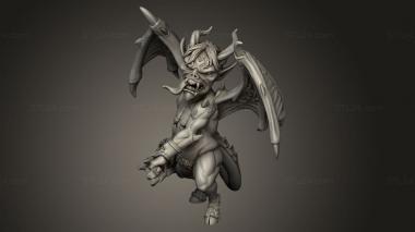 Figurines heroes, monsters and demons (Malignant, STKM_13259) 3D models for cnc