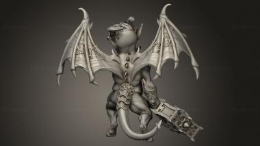 Figurines heroes, monsters and demons (Malignant, STKM_13259) 3D models for cnc