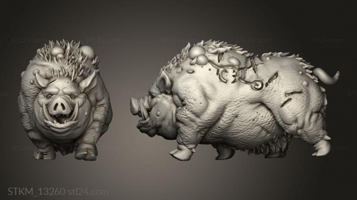 Figurines heroes, monsters and demons (Drunken The Dark Secrets Graywood village Pig GW, STKM_13260) 3D models for cnc
