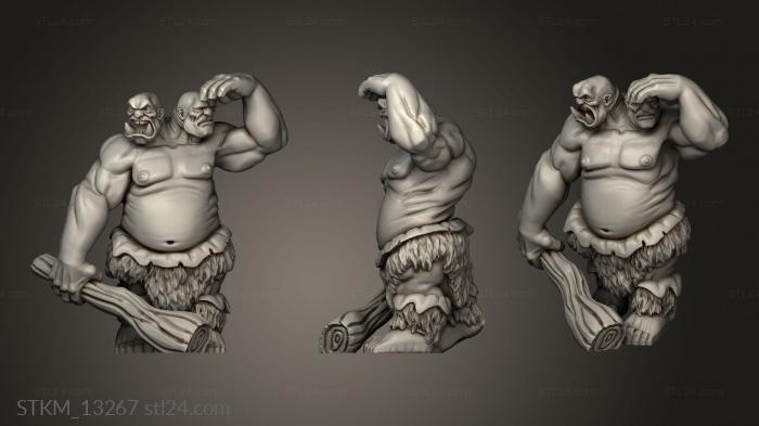 Figurines heroes, monsters and demons (Duncan Shadow Ettin, STKM_13267) 3D models for cnc