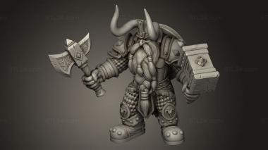 Figurines heroes, monsters and demons (Dw Paladin Weapons Weapons, STKM_13270) 3D models for cnc