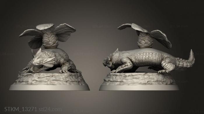 Figurines heroes, monsters and demons (Elder Terrasaur angry back, STKM_13271) 3D models for cnc