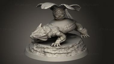 Figurines heroes, monsters and demons (Elder Terrasaur angry back, STKM_13271) 3D models for cnc