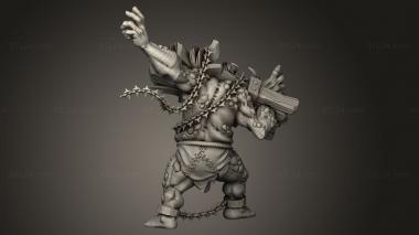 Figurines heroes, monsters and demons (Dungeons Thamarai Dungeon Troll Prisoner, STKM_13274) 3D models for cnc