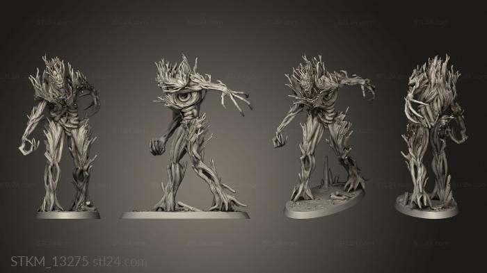 Статуэтки герои, монстры и демоны (Лесное Гигантское Толстое Древесное Дерево, STKM_13275) 3D модель для ЧПУ станка