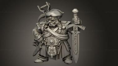 Figurines heroes, monsters and demons (dw hellhammer lander, STKM_13282) 3D models for cnc