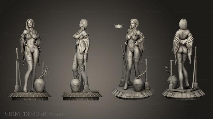 Figurines heroes, monsters and demons (geisha block NR, STKM_13283) 3D models for cnc