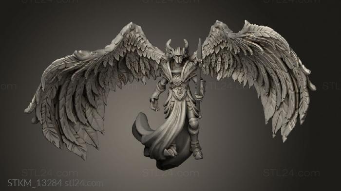 Статуэтки герои, монстры и демоны (Ангел-Судья, STKM_13284) 3D модель для ЧПУ станка