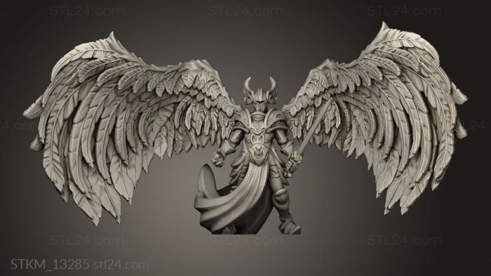 Статуэтки герои, монстры и демоны (Ангел-Судья, STKM_13285) 3D модель для ЧПУ станка