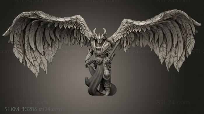 Статуэтки герои, монстры и демоны (Ангел-Судья, STKM_13286) 3D модель для ЧПУ станка