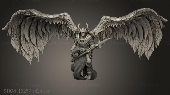 Статуэтки герои, монстры и демоны (Ангел-Судья, STKM_13287) 3D модель для ЧПУ станка
