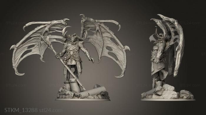 Статуэтки герои, монстры и демоны (Оркус Летающий Принц мертвых, STKM_13288) 3D модель для ЧПУ станка