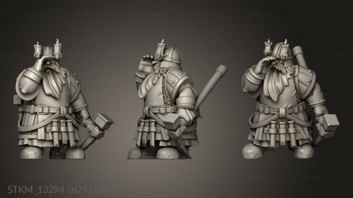 Figurines heroes, monsters and demons (DW MINERS MINER MUSICIAN, STKM_13294) 3D models for cnc