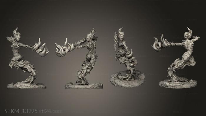 Статуэтки герои, монстры и демоны (Девы-Угольки, STKM_13295) 3D модель для ЧПУ станка