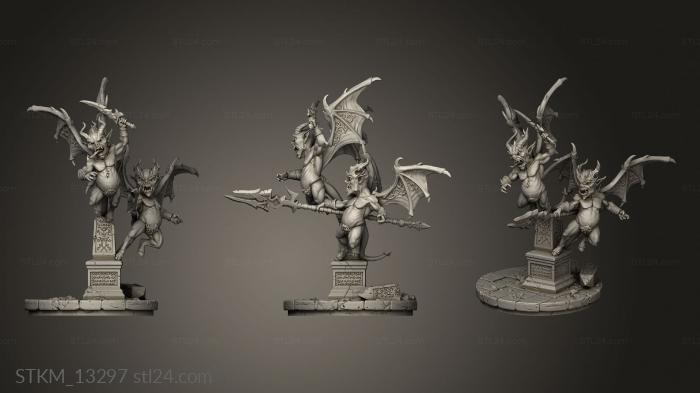 Figurines heroes, monsters and demons (Malignant B, STKM_13297) 3D models for cnc