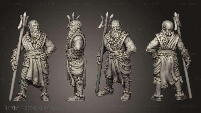 Figurines heroes, monsters and demons (eac ebff mohlevtir water genasi monk, STKM_13298) 3D models for cnc