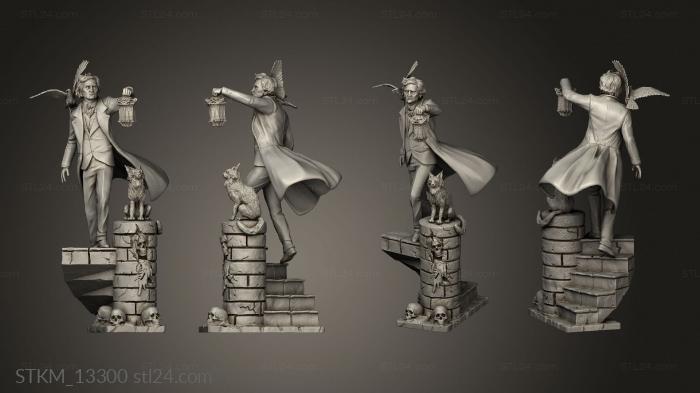 Figurines heroes, monsters and demons (Edgar Allan Poe able, STKM_13300) 3D models for cnc
