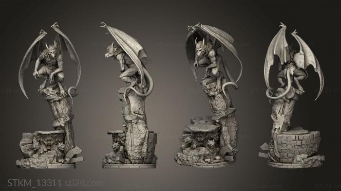 Figurines heroes, monsters and demons (Gargoyles Brooklyn and Bronx, STKM_13311) 3D models for cnc