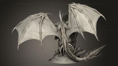 Figurines heroes, monsters and demons (Elder Crystal Dragon crystal dragon, STKM_13312) 3D models for cnc