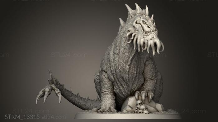 Figurines heroes, monsters and demons (Elder God Bokrug Bokurog, STKM_13315) 3D models for cnc