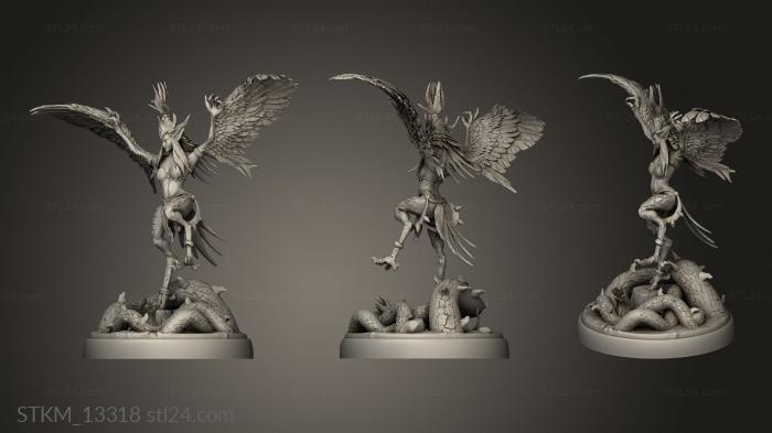 Figurines heroes, monsters and demons (Monster Rampage Harpie Lady Landing, STKM_13318) 3D models for cnc