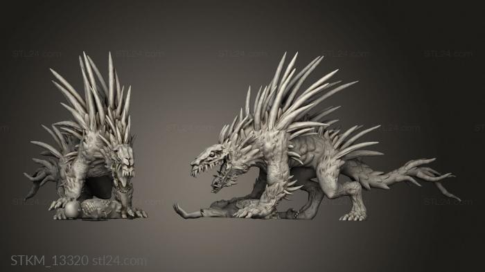 Figurines heroes, monsters and demons (Recess Bones Barghest Hunting, STKM_13320) 3D models for cnc